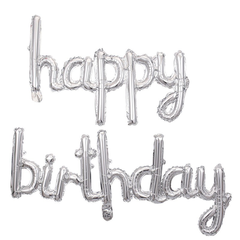 Carta siamesa minúscula feliz cumpleaños globo de película de aluminio paquete de tarjeta de papel feliz juego de letras globo