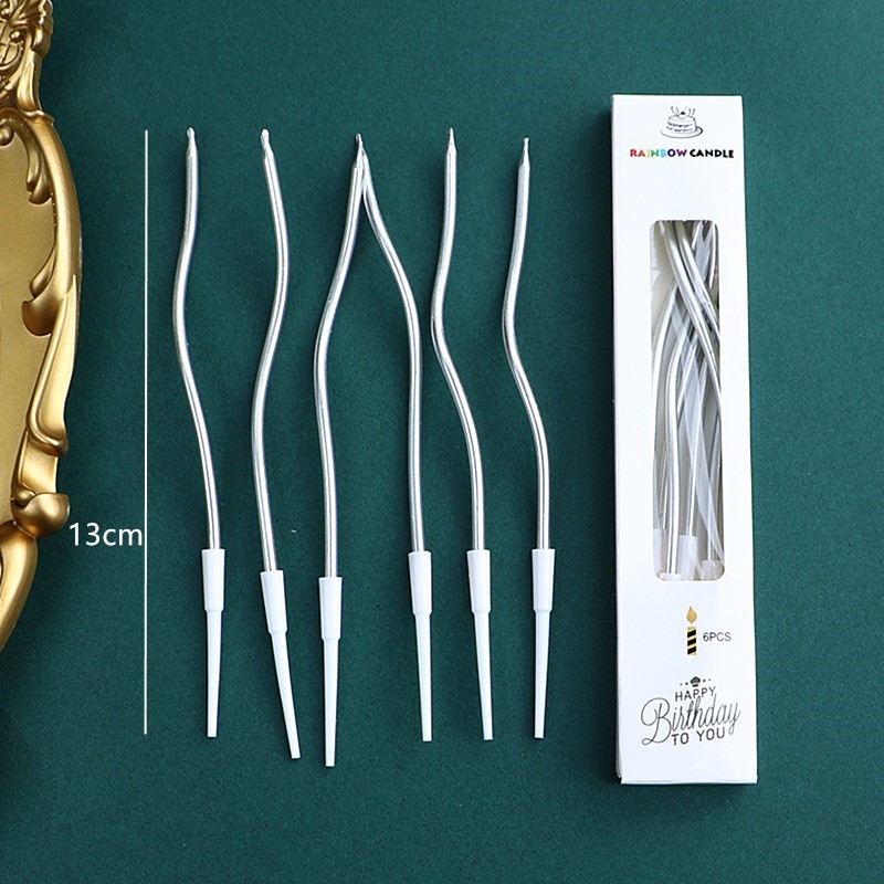 50 velas digitales de oro para el pastel de cumpleaños en caja independiente plata curva decoración de mesa de postres