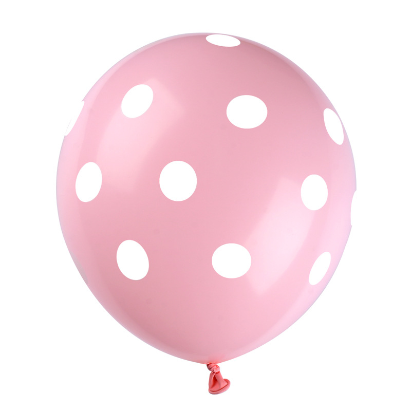 2,8G 12 pulgadas grueso color Polka Dot látex bola cumpleaños fiesta decoración diseño impresión Polka Dot Bola de látex