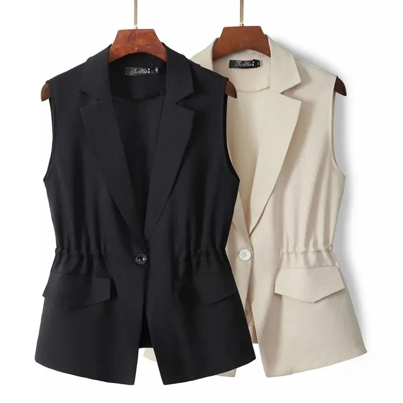 8853韩版西装马夹坎肩女收腰显瘦气质百搭短款马甲2024年春秋新款