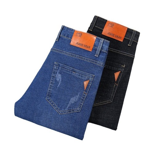 Trendy brand men's jeans, men's spring/autumn loose straight slim-fit long pants, spring stretch casual youth trousers for men