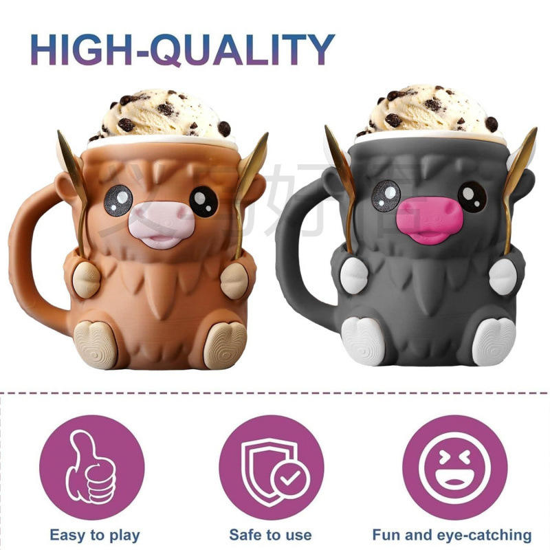 Hielo de Highland Cow Pint Holder