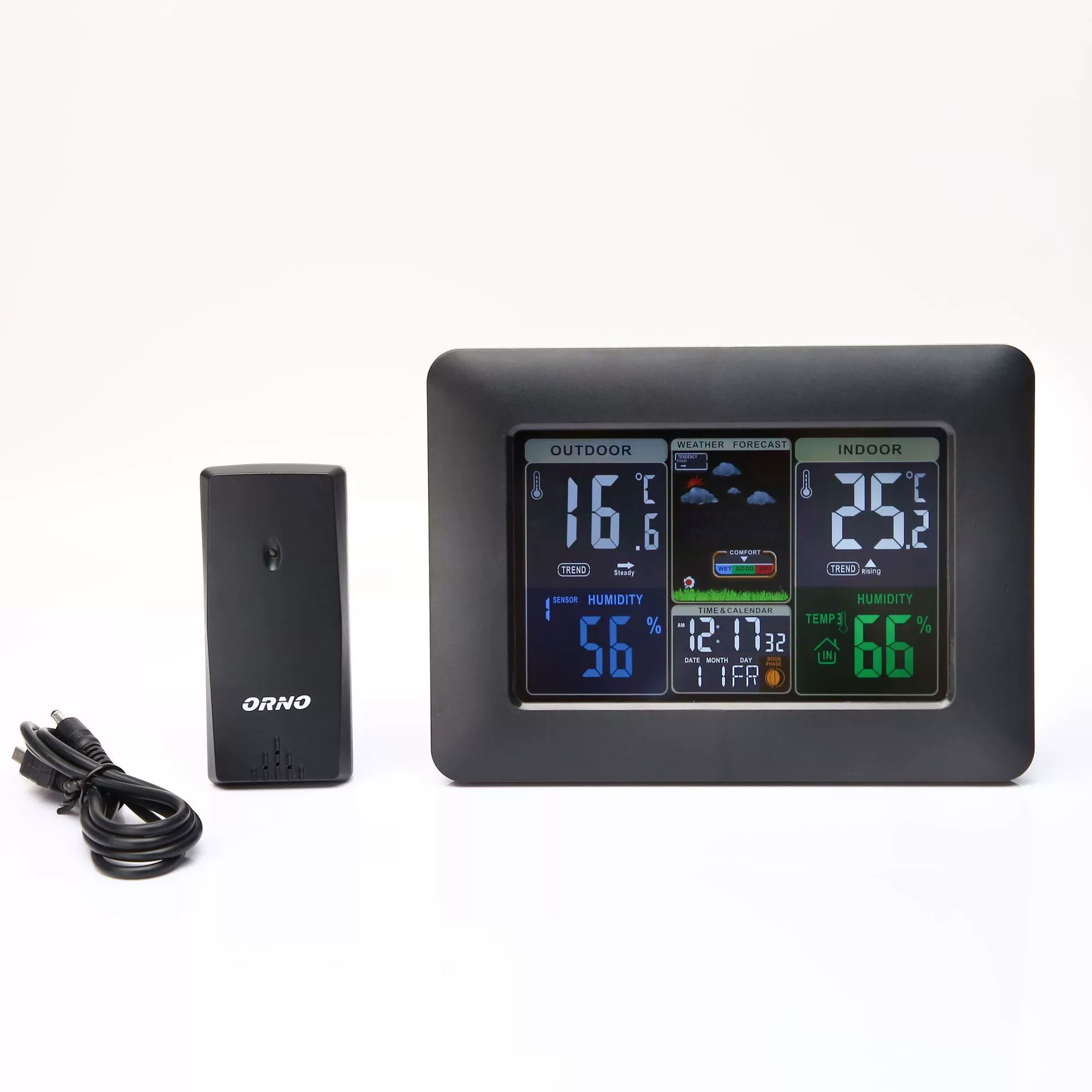 Креативная мода многофункциональный будильник электронный метеорологический часы цветной экран прогноз погоды