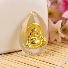 晶美金吊坠 十二生肖 貔貅观音佛小船水晶吊坠地摊货源厂家直销