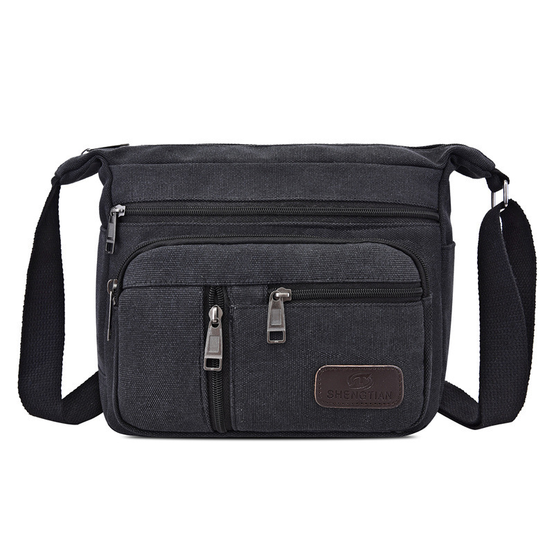Moda de moda de los hombres de lona bolsa de hombro multi-compartimiento casual bolso de los hombres de gran capacidad bolsa de mensajero de los hombres