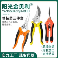 跨境修枝剪刀三件套粗果树枝剪刀户外园林园艺工具剪套装花园剪