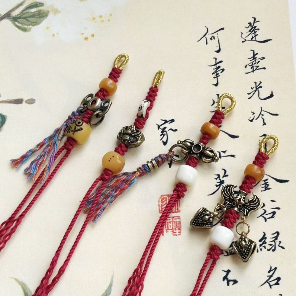 铜合金吊坠,恶魔灵精怪法铃金刚五眼六通金刚杵侧挂包挂佛珠配饰