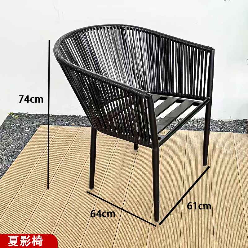 silla de caña de aluminio jardín terraza al aire libre silla de caña mesa al aire libre combinación de muebles al aire libre al por mayor interior