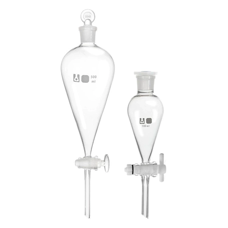 Грушевидная сферическая цилиндрическая Воронка Прозрачная Стеклянная Воронка химическая лаборатория поставляет воронку с поршнем
