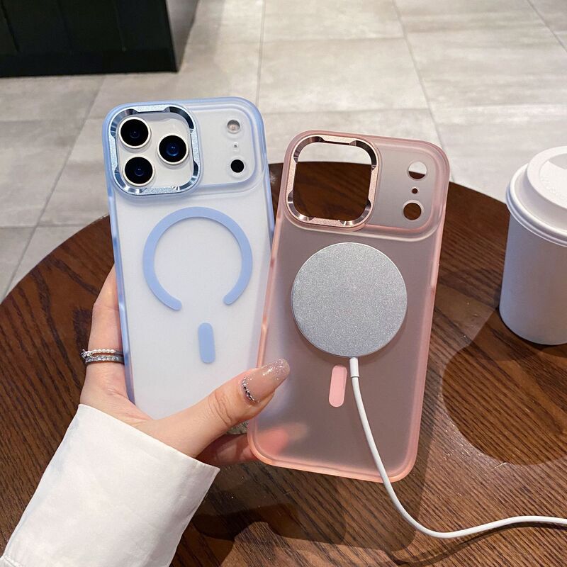 适用iPhone17promax手机壳磨砂肤感磁吸苹果16全包金属大孔保护套|undefined