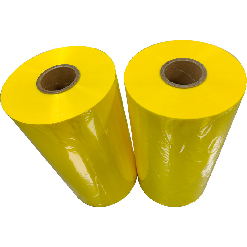Película de encogimiento amarillo de la ampolla amarilla Película Termocontraíble POF encogible película de encogimiento amarillo calor embalaje plástico película de sellado personalización