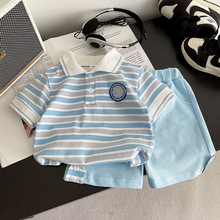 男童夏季套装2025新款童装儿童夏装宝宝小童衣服男孩POLO衫两件套