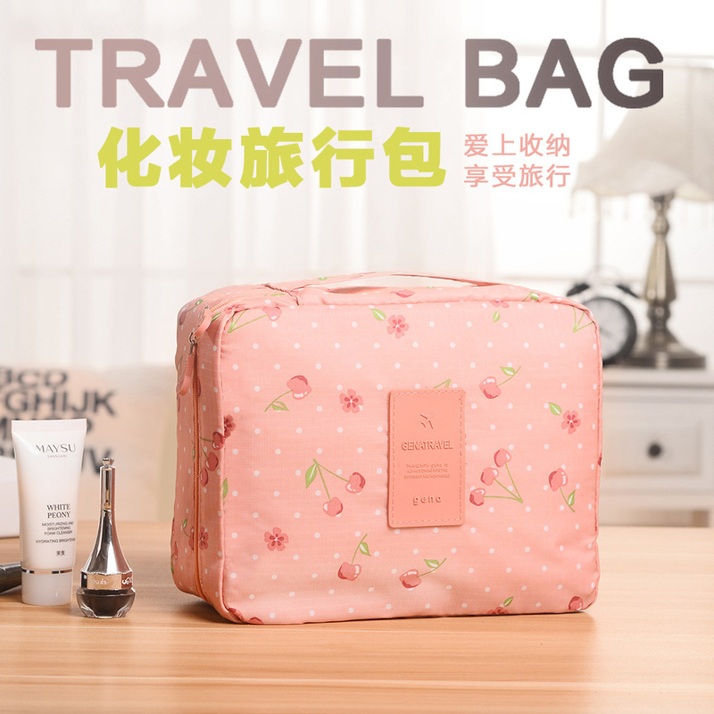 第二世代花柄正方形化粧品袋ホット販売大容量防水収納袋ポータブル旅行トイレタリーバッグ|undefined