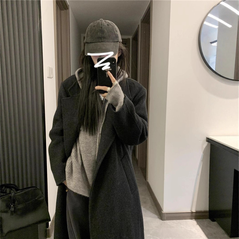 韩系连帽拉链毛衣女秋冬2025新款内搭慵懒高级感针织开衫卫衣外套|undefined