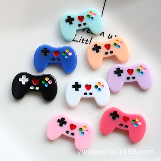创意树脂仿真游戏机手柄手链耳环钥匙扣挂饰配件 diy手机壳装饰