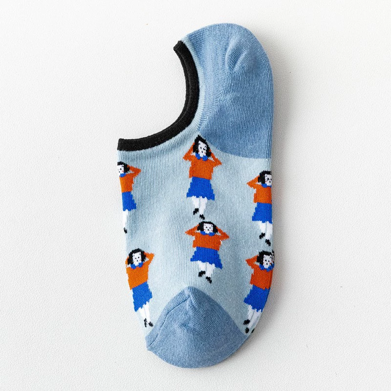 Tide, Japanese summer thin cartoon cute socks, thin cotton