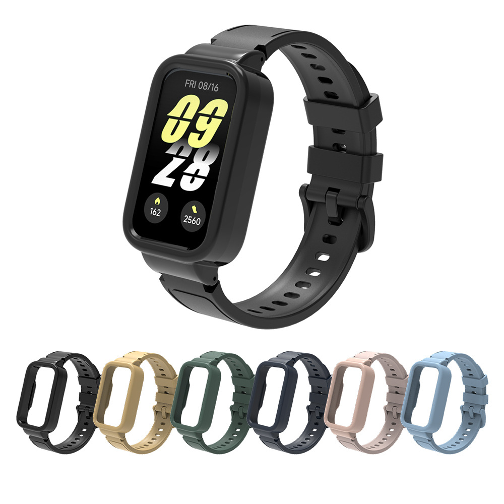 Suitable for Redmi Band 3 /9 Active Half Case + Tpu Strap Two-In-One