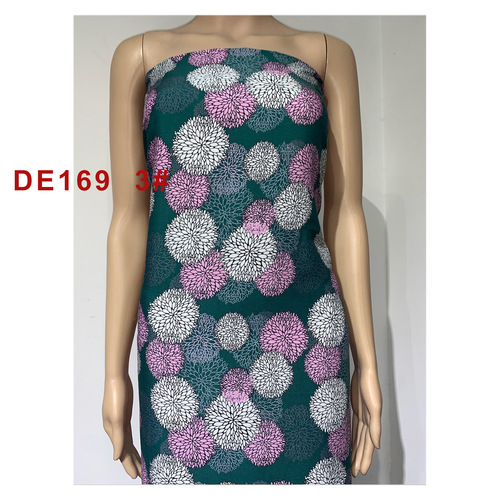 45S Cotton Active Print Fabric with Ballflower Pattern Women's Nightgown Cotton Satin Fabric Available in Large Quantity Supply