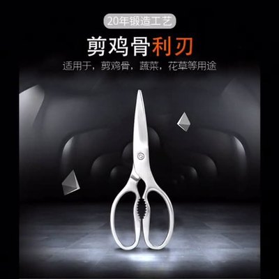 Manufactor Stainless steel Chicken scissors Kitchen scissors goods in stock multi-function scissors Kitchen Gadgets