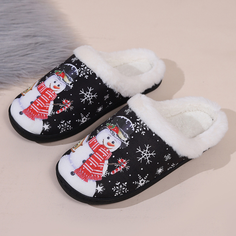 Cross-Border Spot New Cotton Slippers for Women Spring Japanese Fashion Home Wear-Resistant Slippers Cotton Shoes Cute Christmas Series Cross-Border Spot New Cotton Slippers for Women Spring Japanese Fashion Home Wear-Resistant Slippers Cotton Shoes Cute Christmas Series