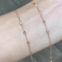 落霞质感泡泡粉钻手链