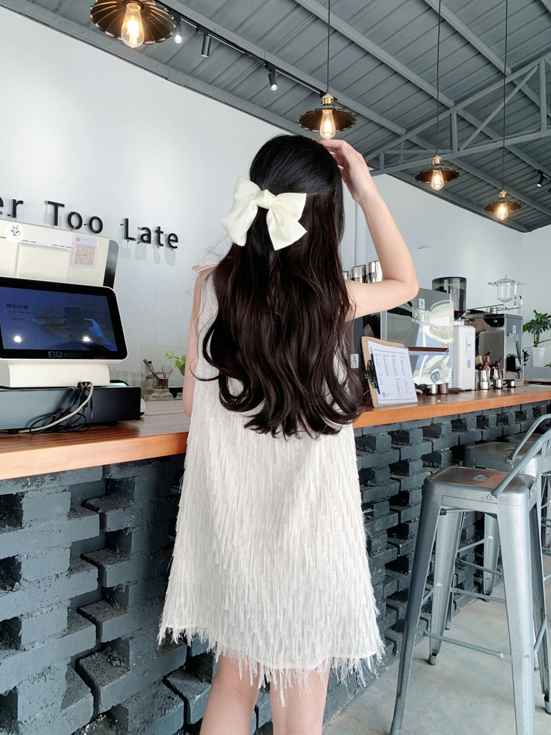 Matching white fringe sundresses for mommy and me special occasion