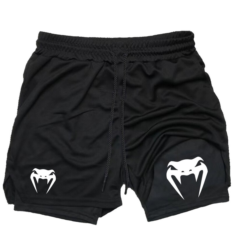 Explosive Source Factory high quality Venom Shorts Summer Printed Double Layer Two-in-One Men's Running Sports Shorts