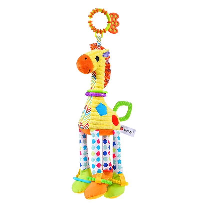 Sozzy recién nacido cebra jirafa coche colgante 0-años de edad bebé baoanfu felpa muñeca cochecito cama colgante juguete