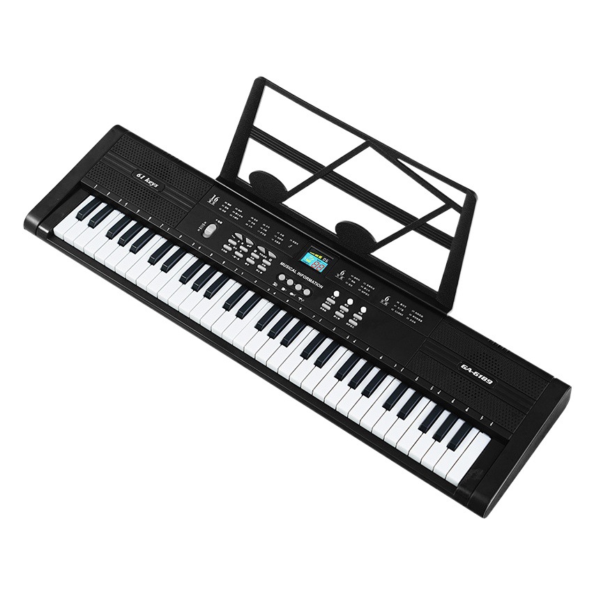 Teclado electrónico inteligente QIAOWA para principiantes, adultos y niños, piano eléctrico profesional de 61 teclas para el hogar, piano portátil recomendado