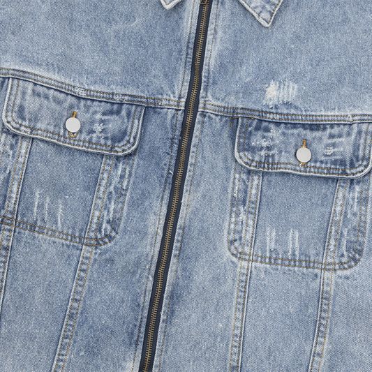 Vêtements pour hommes de haute qualité rétro en denim ample pour hommes de marque de mode veste de style décontracté_voghion.com