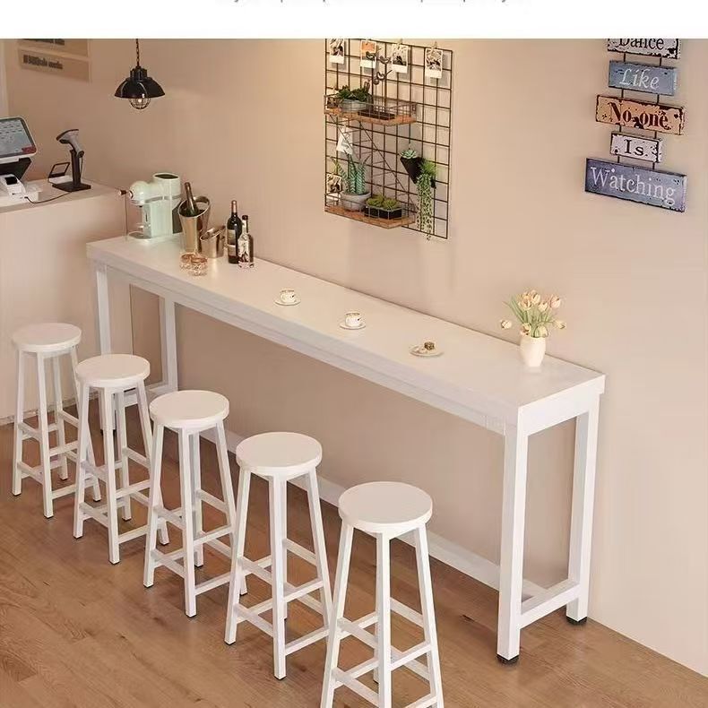 Dining table, bar table, long table, dining table, wall-side table, simple long table, snack bar, milk tea shop, high table