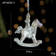 クリスタル質感Swanlaceアクリルキラキラ透明雪クリスマスツリーペンダント鈴装飾品|undefined