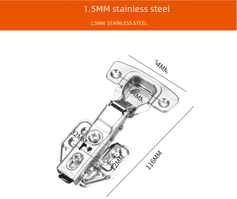 304 stainless steel hinge cabinet wardrobe door buffer hydraulic damping spring hinge furniture hardware accessories wholesale