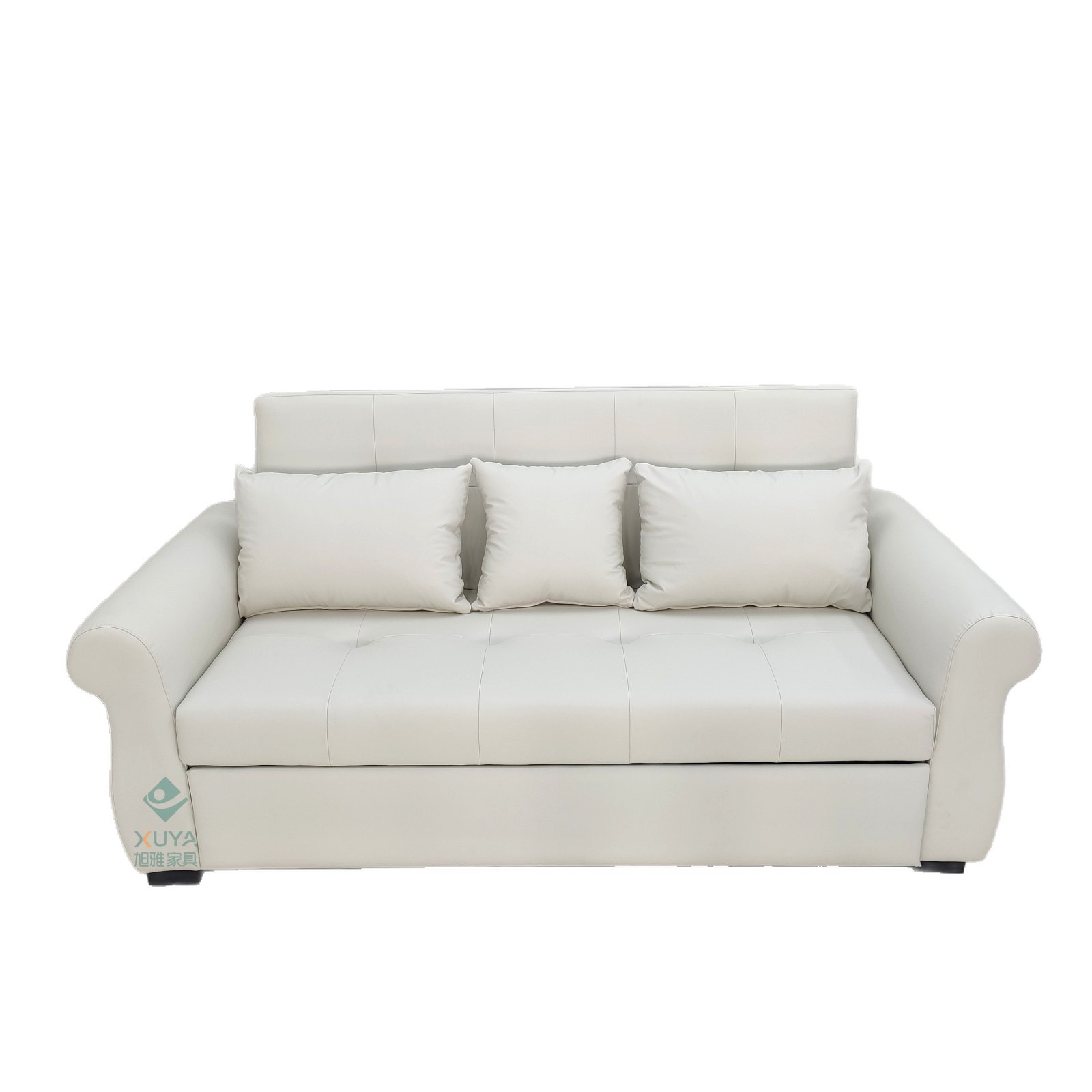 Art de cuero multifuncional blanco moderno simple sofá cama plegable sala de estar dormitorio 1 apartamento pequeño peine de casa