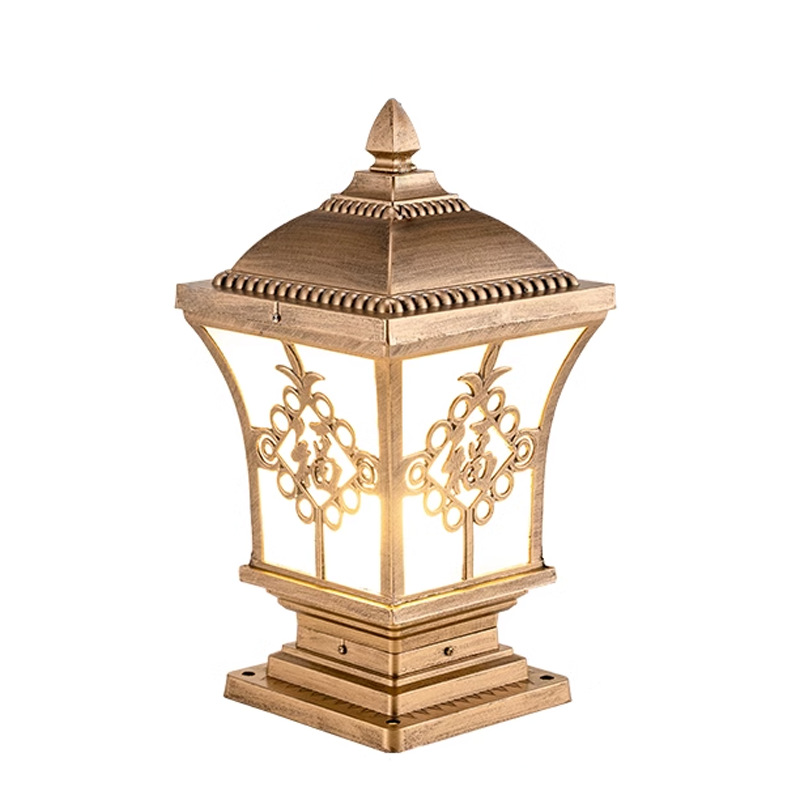 Espada caliente flor solar Pilar lámpara casa Villa impermeable puerta Pilar lámpara patio lámpara de pared LED fábrica