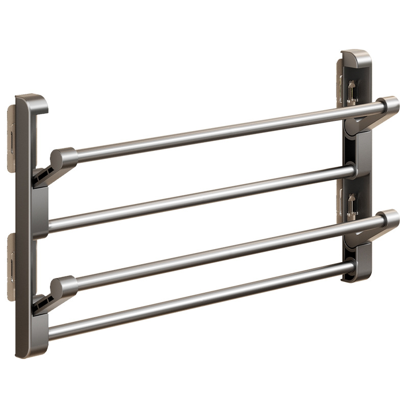 Bathroom slipper rack wall-mounted punch-free bathroom door rear…