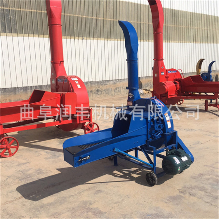 牛羊马秸秆饲草碎草机 高喷式出料铡草机 加厚锰钢饲草碎草机