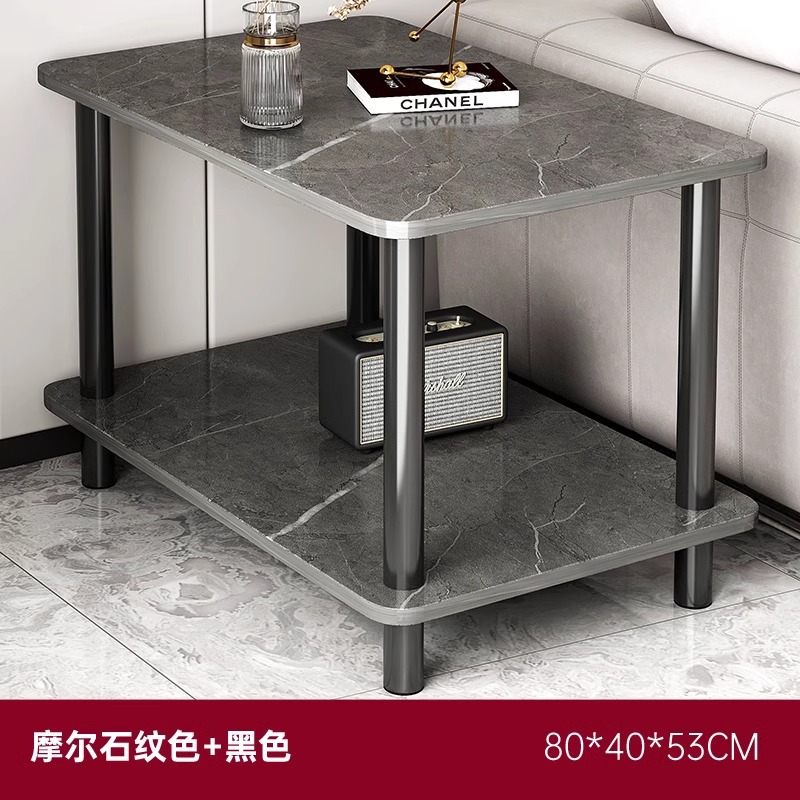 Mesa de té simple, mesa creativa moderna, mesa cuadrada simple, gabinete de sofá, gabinete de cabecera doméstico, estante de almacenamiento