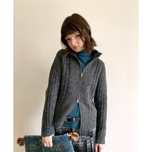 UNITY MODE 绵羊毛立领针织衫毛衣女冬季修身显瘦开衫外套251323