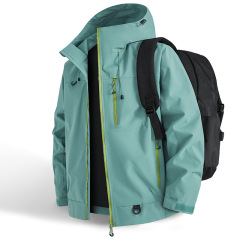 工厂直供新款情侣冲锋衣男宽松户外夹克登山服薄运动夹克跨境定制