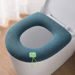 Thickened toilet mat, household toilet seat, universal toilet cover, warm knitted washable mat, new style