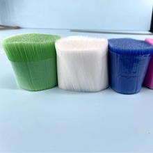 弹性好染发梳用环保白色绿色粉色紫色彩色PET圆形实芯双尖丝 60mm