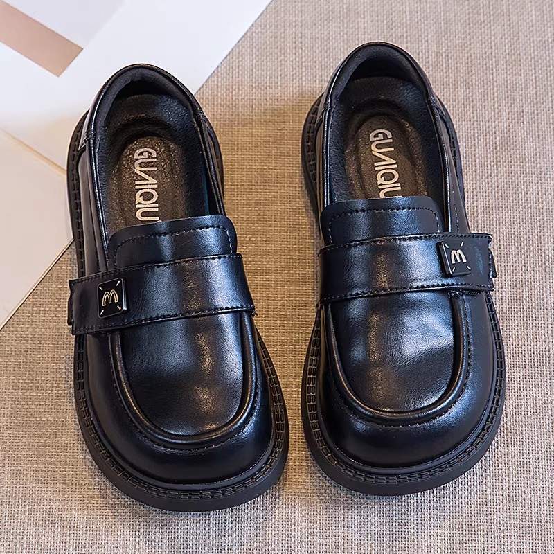 Niñas zapatos de Lefour estilo británico 2026 primavera y otoño nuevos zapatos de cuero de cabeza redonda versátiles para niños zapatos Mary Jane