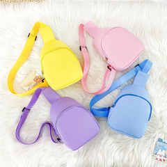 Preschooler's Single-Shoulder Bag, Personality Cute PU Leather Crossbody Bag for Little Girls, Street Accessory Bag, Snack Bag, Bust Bag