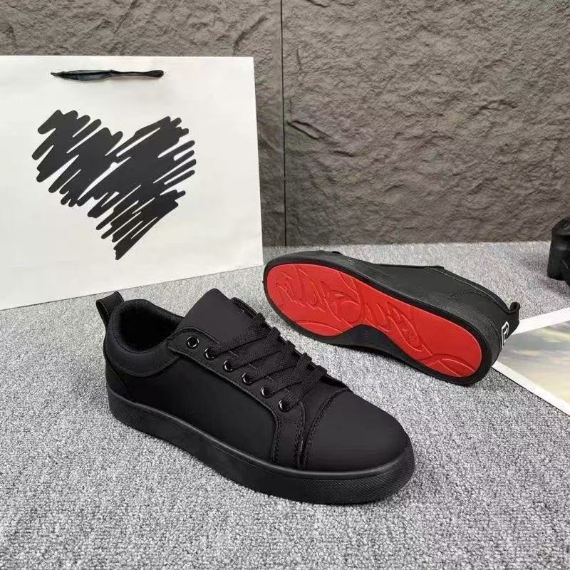 European Style Light Luxury Leather Cl Letter Red Sole Black Sneakers, New Spring and Autumn Trendy Casual Shoes, Personalized Men's Shoes European Style Light Luxury Leather Cl Letter Red Sole Black Sneakers, New Spring and Autumn Trendy Casual Shoes, Personalized Men's Shoes