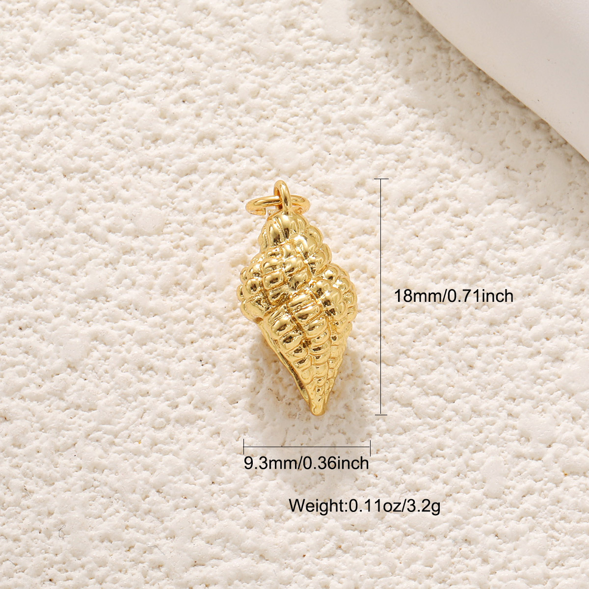 3g Weight Pendant Jewelry Making Type 18*9.3mm Jewelry Making Size DIY Jewelry Accessories Classification 1 Piece Quantity Copper Material Conch, Rudder Pattern Polished Finish Enamel Design Marine Style Style 1 Piece 18*9.3mm Copper Conch Rudder Polished Pendant 9