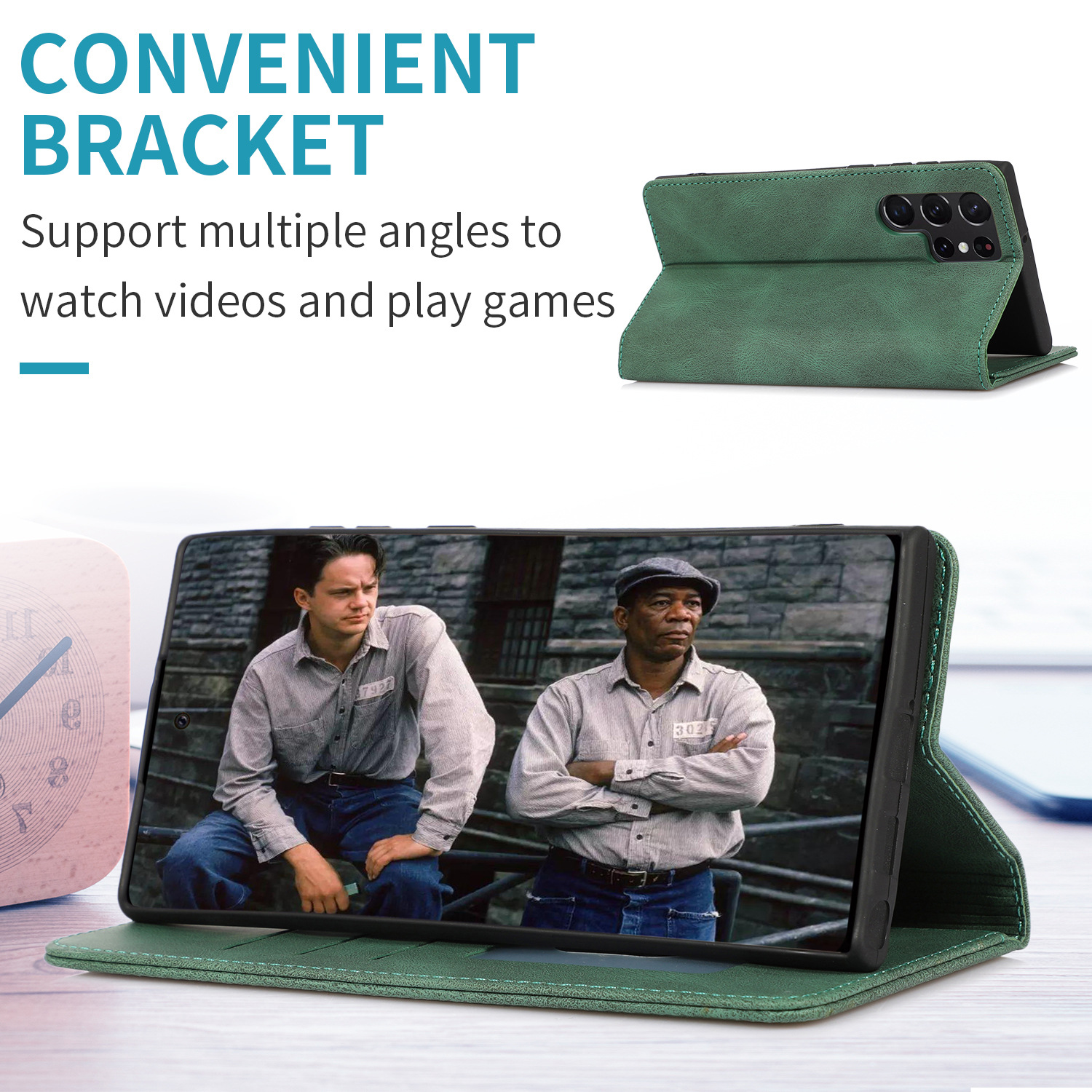 Magnetic Leather Flip Phone Case For Samsung And Iphone Models_voghion.com