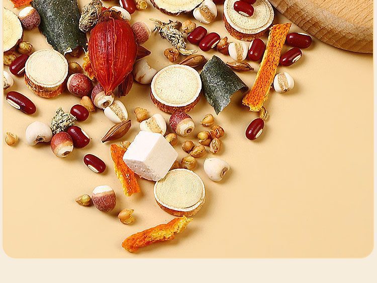 Five Finger Peach Root Damp Clearing Herbal Tea with Roasted Adzuki Bean Coix Seed and Euryale 150g preparation