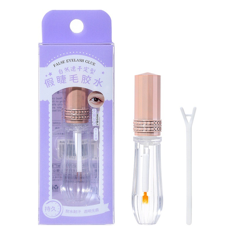 Lmltop diamante transparente falso pestañas pegamento natural de larga duración doble pestaña pegamento SY021