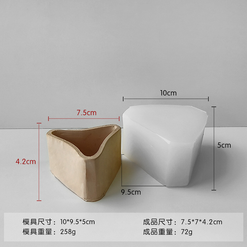 Molde de silicona para maceta de bricolaje, abrasivo de maceta hecho a mano, candelabro geométrico, taza de cera, vela de aromaterapia, molde de epoxi